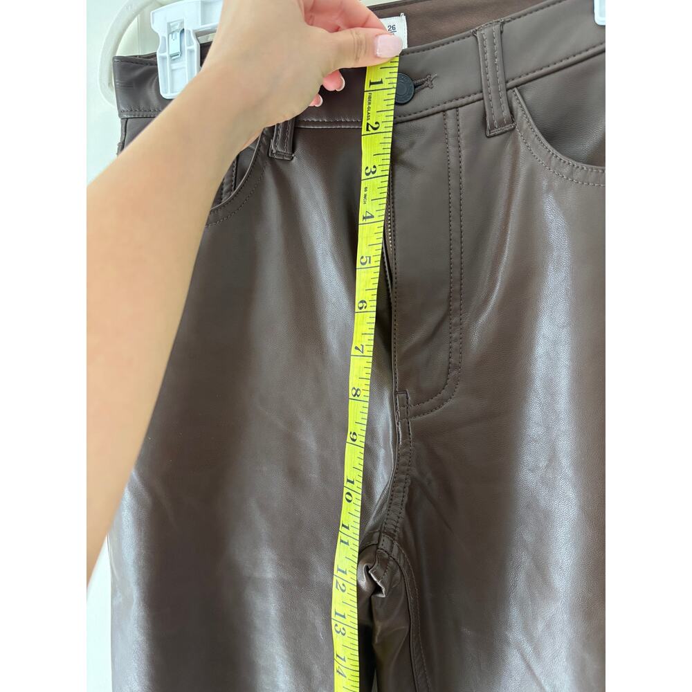 Abercrombie & Fitch Brown Faux Leather Pants 26 US - Picture 5 of 8